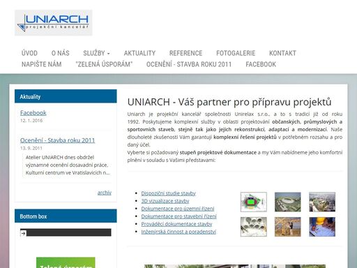 kompletní projektová dokumentace pro občanské, sportovní a průmyslové stavby včetně architektonické a dispoziční studie, 3d vizualizace, dokumentace k územnímu a stavebnímu řízení, prováděcí dokumentace a samozřejmě související inženýrskou činnost a poradenství.