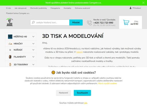 3d tisk, modely a modelová železnice