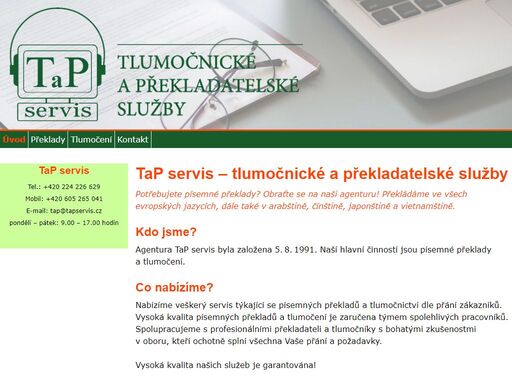 překladatelské a tlumočnické služby