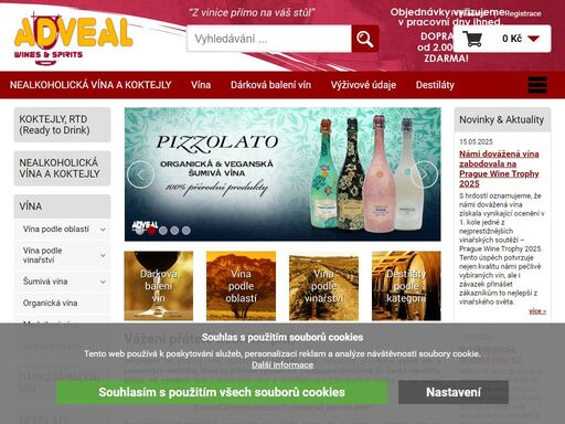 dovozce a velkoobchod vína a destiláty