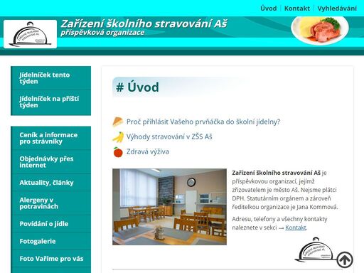 stravování pro žáky základních, speciálních a středních škol i pro širokou veřejnost v aši. možnost pronájmu jídelny na společenské akce.