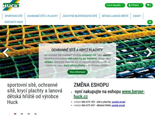 evropský výrobce sportovních a ochranných sítí, krycích plachet, sítí na lešení, záchytných bezpečnostních sítí proti pádu, lanových dětských hřišť a houpaček.