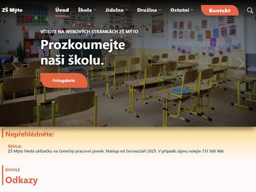 internetové stránky základní školy v mýtě.