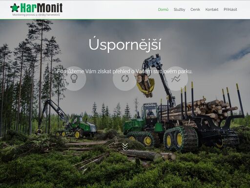 monitoring výroby a provozu harvestorů