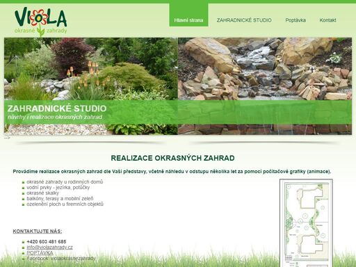 viola zahradnické studio ostrava nabízí návrhy a realizace okrasných zahrad, jejich pravidelnou údržbu a zahradnické práce.