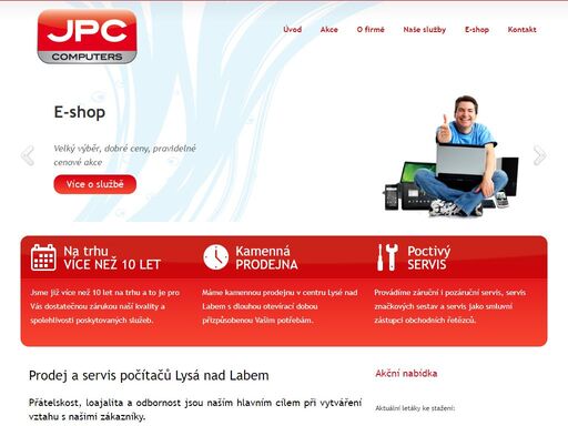 prodej a servis počítačů, správa sítí. modernizace a zrychlení počítače. prodejna lysá nad labem. levný spotřební materiál. levné notebooky. jpc s.r.o.