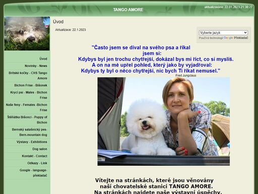 kompletní úprava psú, výstavní úprava bišonků, lvíčků, boloňáčků a bsp.chovatelská stanice bišonků a bernských salašnických psů.