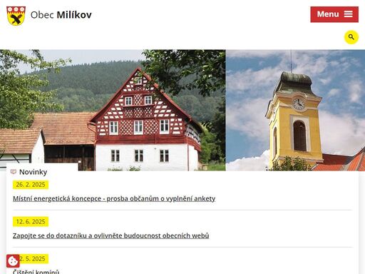 na jihozápadní hranici slavkovského lesa leží obec milíkov a jejích pět osad -těšov, mokřina, úval (dříve zelená), malá a velká śitboř. zjistěte více o obci. podívejte se na aktuality a úřední desku.