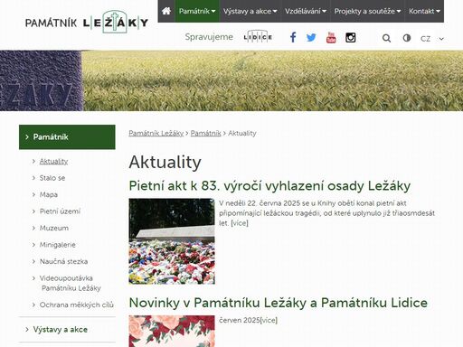 nkp ležáky je státní příspěvková organizace pečující o trvalou vzpomínku na osadu ležáky vyhlazenou 24. června 1942 německými nacisty.
