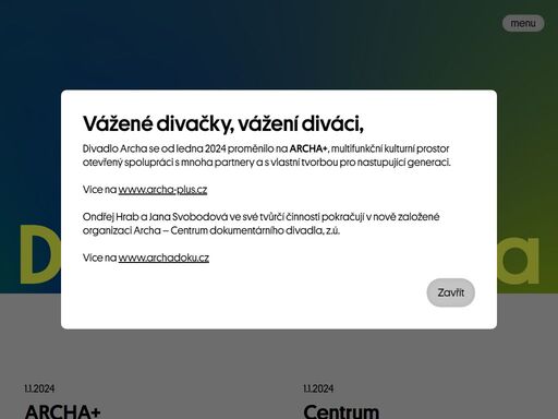 divadlo archa je centrem pro současná scénická umění bez ohledu na hranice mezi žánry.