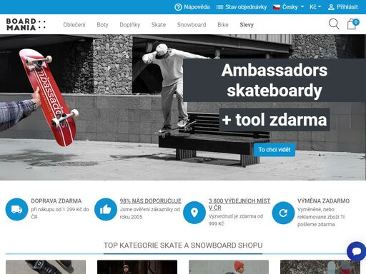 prověřený online snowboard shop a skateshop. specializujeme se na kvalitní skate a snow vybavení od světových značek. tisíce položek máme skladem. expedujeme do 24 hodin. pro studenty je sleva 10%. prodejna  - sklad je v brně.