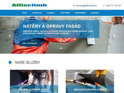 nabízíme nátěry a opravy fasád, střešní záchytný systém, izolace plochých střech, nátěry ocelových konstrukcí.