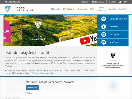 hlavní webové stránky filozofické fakulty univerzity palackého v olomouci