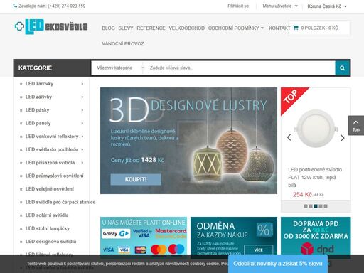 kvalitní led osvětlení od profesionálů již od roku 2009. široký sortiment led osvětlení: led žárovky, led zářivky, led panely a další led svítidla.