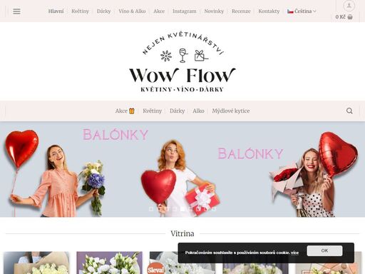 wow flow - květiny, víno a dárky