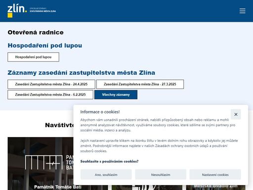veškeré informace o městě zlín, magistrátu, úřadech městských částí zlína, kultuře, podnikání, historii, centru, dopravě, sportu apod.