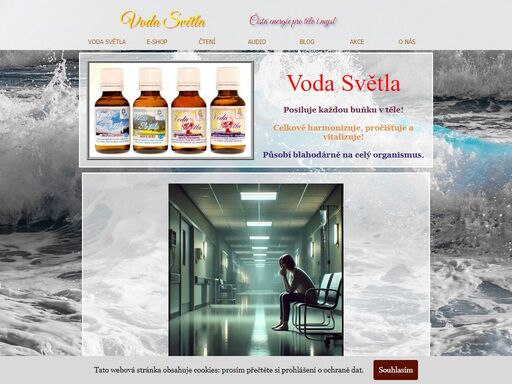 stránky o úžasném českém objevu 21.století. voda světla je upravená pitná voda přístrojem voda světla. získává tím schopnost posílit energii v buňkách ...