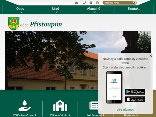 obec přistoupim, přistoupim, pristoupim, obecní úřad, úřední deska oficiální stránky obce přistoupim