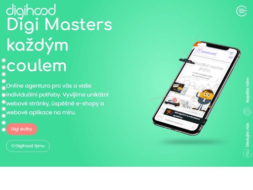 pro design webových stránek na míru vašim potřebám, optimalizaci pro vyhledávače (seo) a také správu webu je tu digitální agentura digihood.