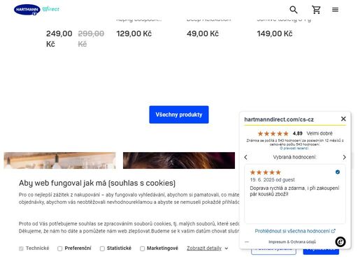 velký výběr inkontinenčních pomůcek, zdravotnických potřeb pro ošetření a hojení ran, digitálních tlakoměrů, teploměrů, ale i přírodní kosmetiky kneipp.