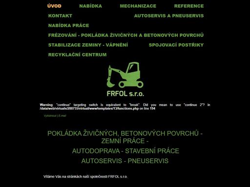 zemní práce - stavební práce - pronájem stavební mechanizace - regulace dopravy