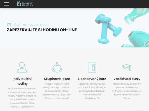 pohybové studio k6 - přijďte si zacvičit pilates, jumping, walking, zumbu a další cvičení v našem pohybovém studiu na praze 3!