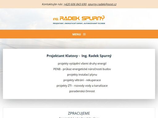 projektant klatovy - ing. radek spurný. energetický průkaz domu.