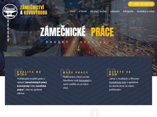 jako kovář, zámečník zprostředkovává pavel filipovič zámečnické práce, kovovýrobu a kovářské práce. nejen pro region hrušky - břeclav, morava.