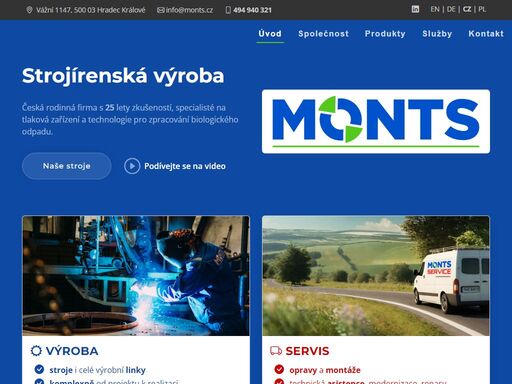 stroje pro kafilérie, čistírny odpadních vod, výrobu hmyzího proteinu, zpracování gastroodpadů, bioplynové stanice a mnoho dalších využití.