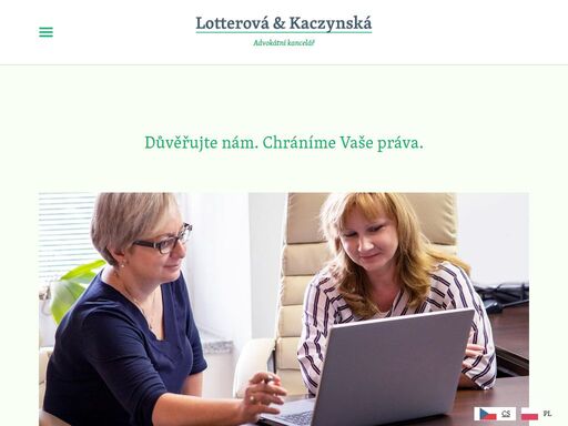 advokátní kancelář lotterová & kaczynská se sídlem v českém těšíně nabízí
právní služby nejen v oblasti občanského, obchodního a trestního práva.