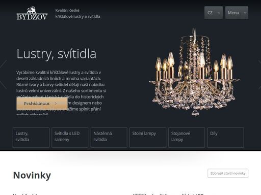 kvalitní české křišťálové lustry a svítídla | bydžov.cz