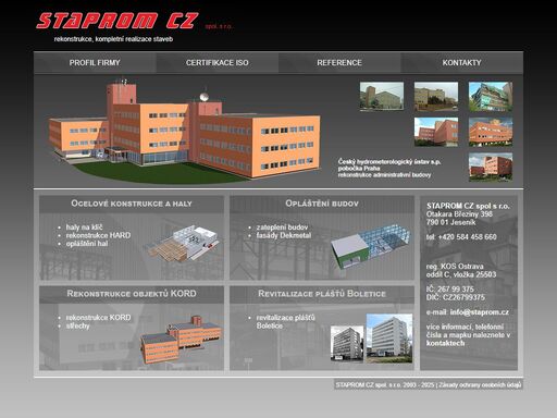 ocelové konstrukce a haly, opláštění budov, rekonstrukce objektů kord, rekonstrukce objektů hard