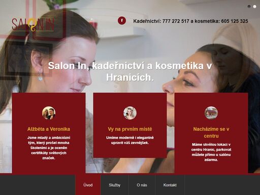 salon in, kadeřnictví a kosmetika v hranicích.