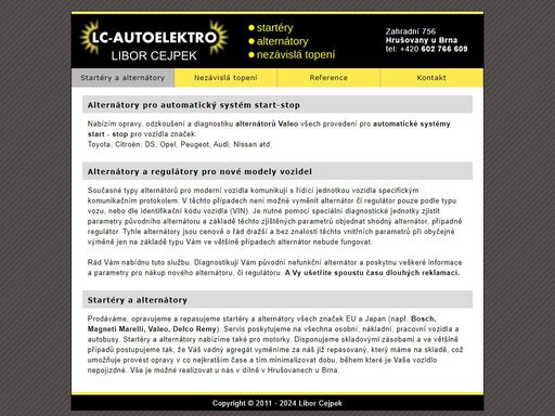zabýváme se prodejem a opravami auto elektro dílů se specializací na alternátory, startéry a nezávislá topení eberspächer.