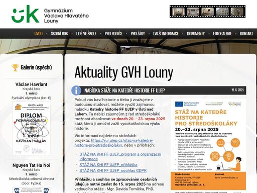 gymnázium václava hlavatého, louny 