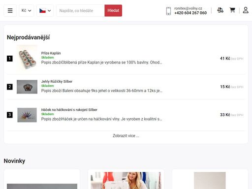 prodáváme šle, krajky, knoflíky, gumy a jiné zboží z oboru textilní galanterie lidem, firmám.