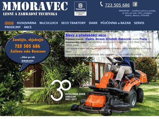 pily, sekačky, křovinořezy, traktory, ridery, automowery, aku program  - husqvarna, mcculloch, john deere, dakr, seco, gardena - kladno, beroun, křivoklát, rakovník, praha