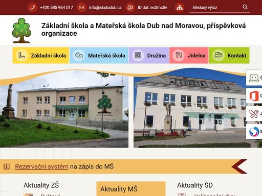 základní škola a mateřská škola dub nad moravou