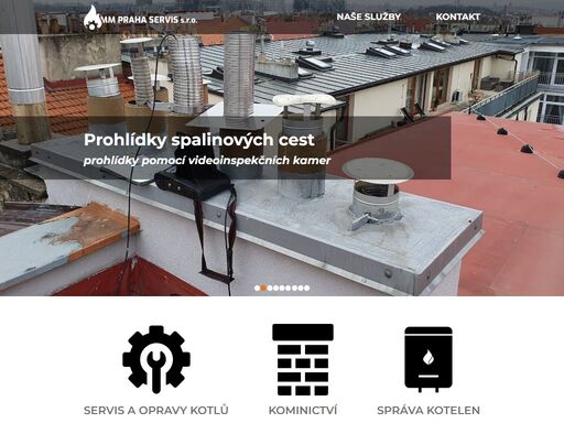 mm praha servis s.r.o. provádí kominické práce, servis plynových spotřebíčů a provoz a správu kotelen a jiných zdrojů tepla.