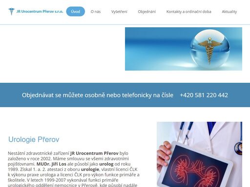 urologie přerov - jr urocentrum s.r.o. zajišťuje kompletní spektrum urologické ambulantní diagnostiky a léčby. kontaktujte naši urologickou ambulanci v přerově.