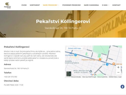 starokolínská 54, praha 21. otevírací doba: pondělí-pátek: 6:00- 17:30. telefon: +420 281 972 092.
