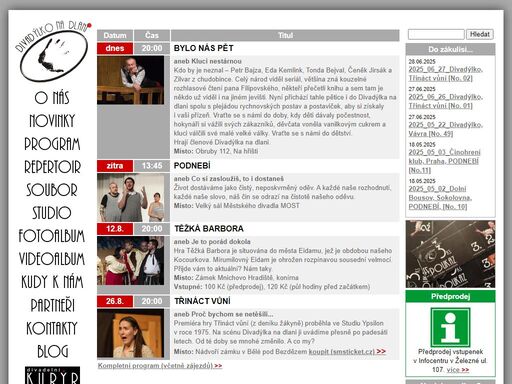 repertoárové divadlo, hrajeme především komedie s vlastní nezaměnitelnou poetikou. hudba, koncerty, přehlídky a festivaly.