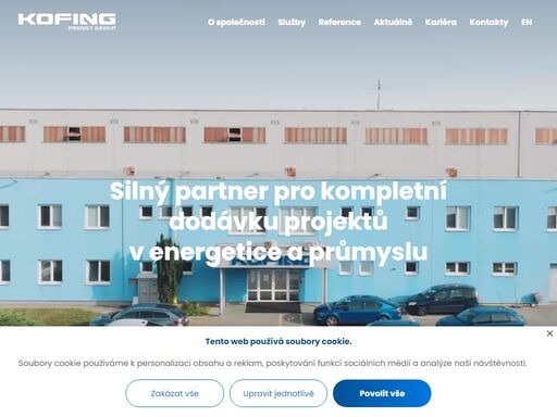 společnost kofing a.s. se zabývá realizací projektů v oblasti energetického, strojírenského, chemického a hutního průmyslu. 



