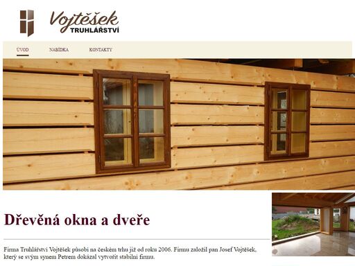 truhlářství vojtěšek prioritně nabízí zakázkovou výrobu dveří, oken, schodů a kromě dalšího také výrobu eurooken.