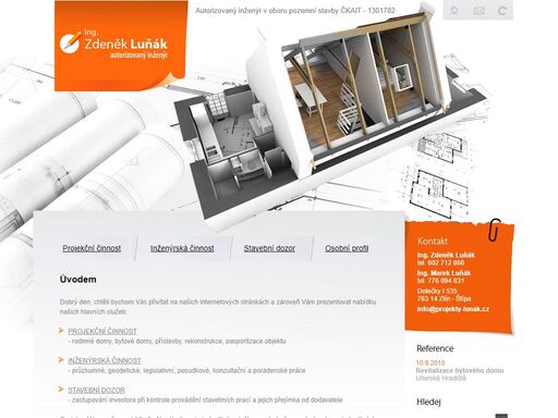 projekce staveb ve zlíně a okolí - autorizovaný inženýr luňák