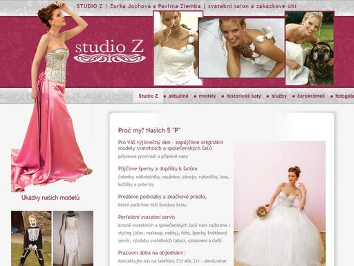 studio z     |     zorka jochová a pavlína ziemba     |     svatební salon a  zakázkové šití