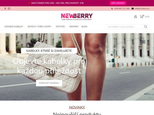 v nabídce newberry najdete moderní dámské kabelky, crossbody tašky od bílé až do černé, psaníčka, aktovky, notebookovky, pánské brašny