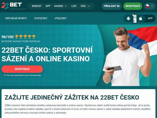 22bet – nejlepší sázkařská stránka v české republice. oficiální odkaz pro přihlášení a získání bonusu 122 €.