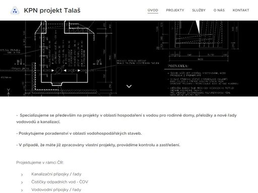 projektování kanalizačních a vodovodních přípojek, studní, čističek, čov, nádrží