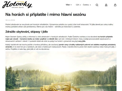 nejširší nabídka prémiových hotových jídel bez přidaných konzervantů. přes 10 let jsme tu pro vás ve chvílích, kdy se vám nechce vařit. přinášíme vám sterilovaná hotová jídla v nejvyšší kvalitě bez přidaných konzervantů připravená nejen podle tradičních českých receptur z výběrových surovin od ověřených lokálních…
